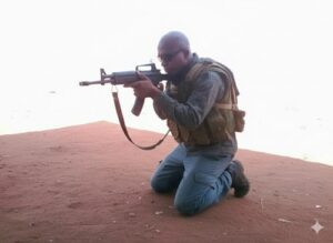 Une image d'illustration générée par Gemini pour illustrer l'article du Flash info : Un policier froidement abattu cette nuit près du jardin public à Bangui