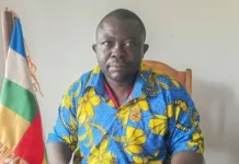 Centrafrique : à Bayanga, les employés de la mairie cumulent 14 ans de salaires impayés Geoffroy Kabouigba, maire de Bayanga dans la Sangha-Mbaéré. Photo RNLParfait Teddy Komesse, juillet 2026.