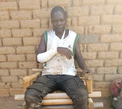 Larry Amokobide, le conducteur du véhicule agressé par le gendarme à Mboki